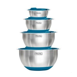 Viking Stainless Steel 8 piece Bowl Set, Black.